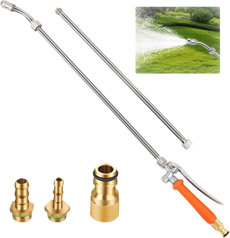 Ryscam 44 inch Sprayer Wand Replacements, Sprayer Wand Parts with Ergonomic Long Handle, 3/8" & 1/4" Brass Barb Universal for Spray Wands for Garden Hose - Image 1